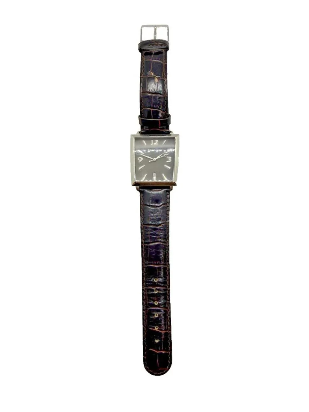 Hennessy Grande Champagne XO Cognac Men's Watch Silver Tone Brown Leather Date